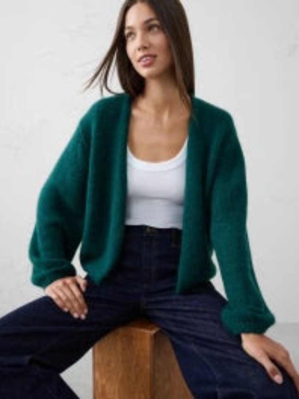 Banana Republic Open Front Cardigan in Sapphire Green Size Small